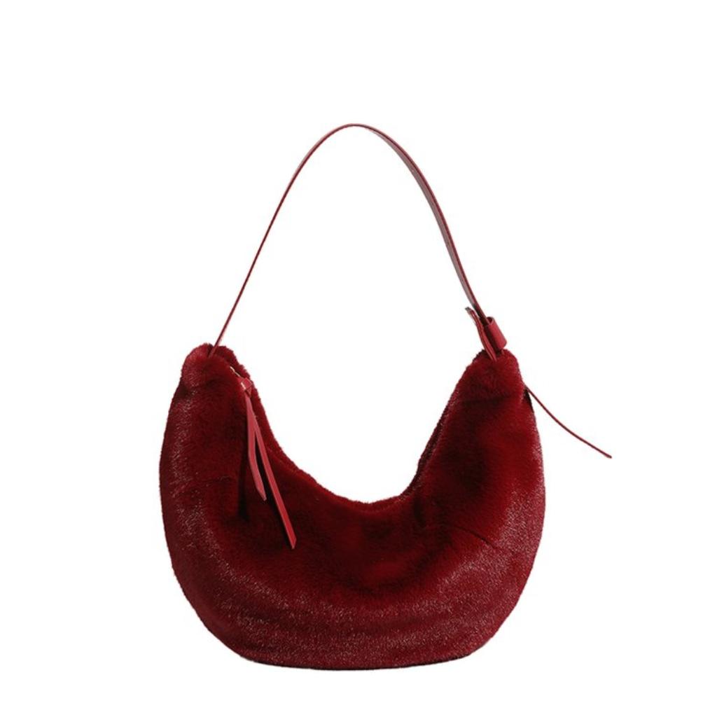 Crossbody Bag Women Plush Casual Daily