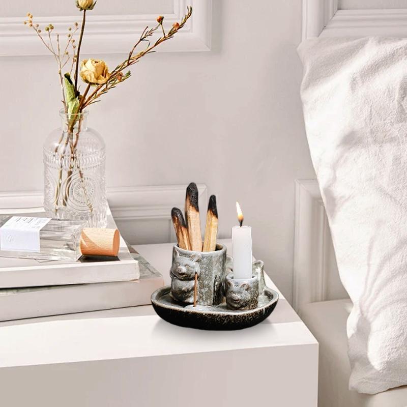 1PC Burner Home Decoration Ceramic For Meditation Piggy Shapes Meditation Sage Holder Living Room Multiple Options Available
