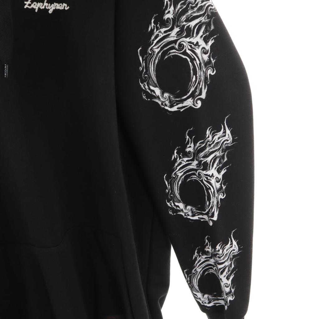 ZEPHYREN Back print Long sleeve oversized sweatshirt Zip hoodie M Men's Used