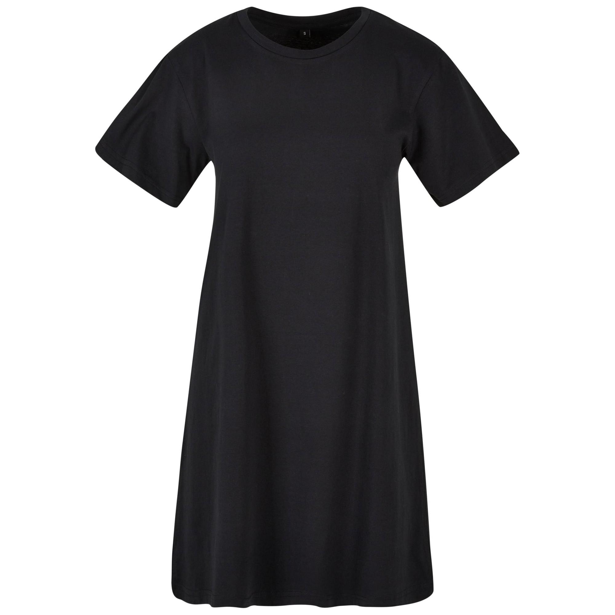 Construye tu marca Vestido camiseta para mujer/dama L negro