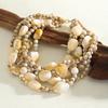 Fashion, hand-beaded multi-layer necklace, personality trend, boho style, layered collarbone chain, daily casual