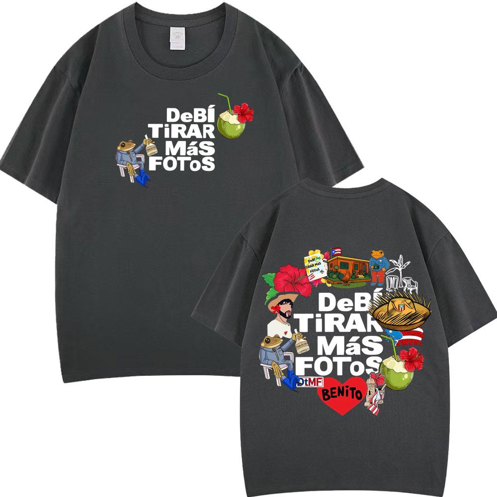 Rapper Bad Bunny Album Debi Tirar Mas Fotos DTMF Tour 2026 Merch T Shirts Men Women Fashion Hip Hop Tshirts Vintage Tshirt