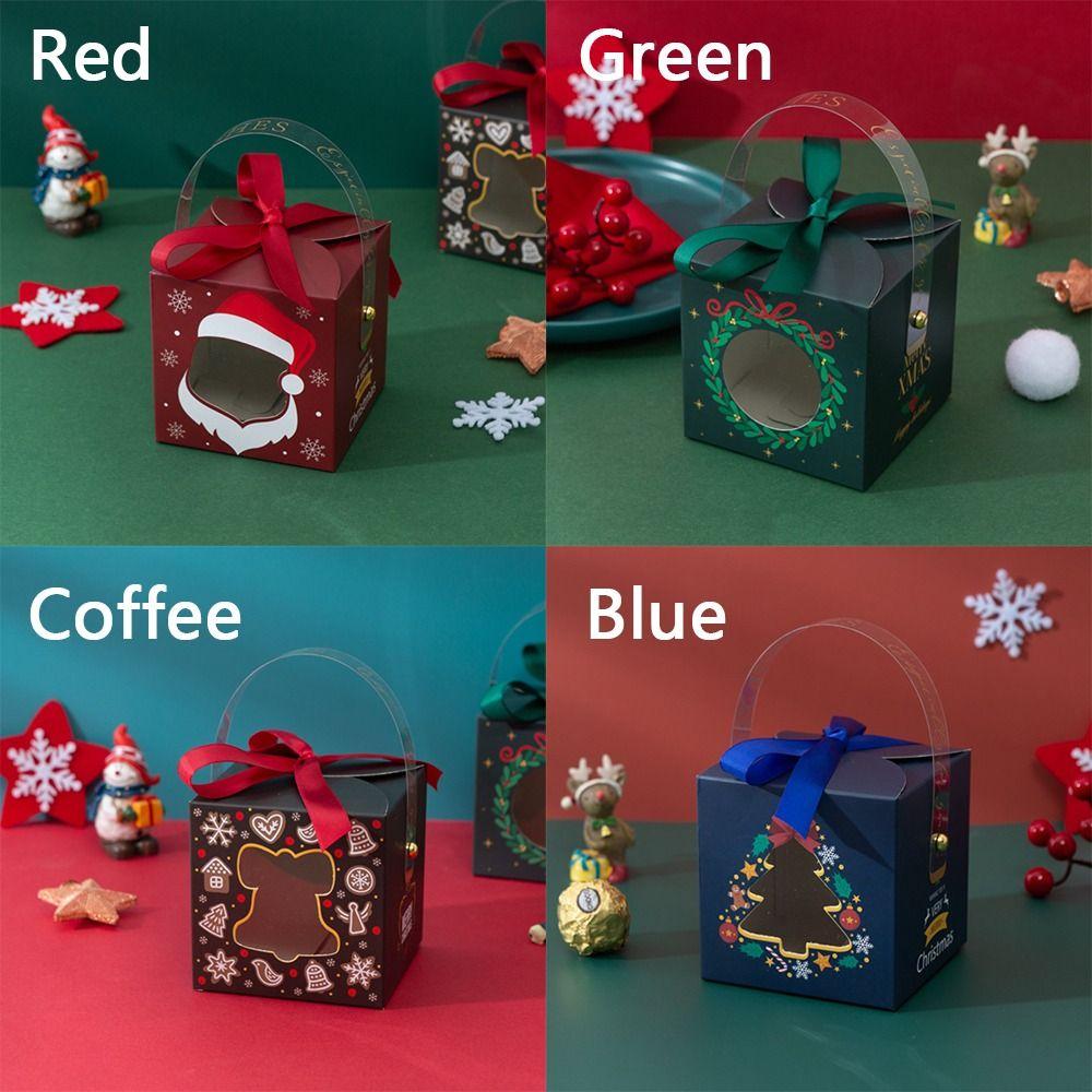 Cookie Candy For Chocolates Little Gift Packaging Candy Box Christmas Paper Bag Xmas Party Favors
