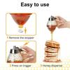 Honey Jar Detachable with Press Valve Sealing Lid Dispenser One Hand Operation Leak Proof Oil Vinegar Storage Bottle for Syrup Maple Honey
