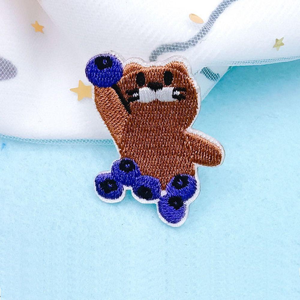 8PCS Self-adhesive Clothing Patch Fruits Clothes Appliques Phone Case Embroidered Patch  Sewing