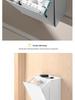 Wall-mounted Square Storage Box with Semi-lift Lid for Sundries, Bathroom Tissue, Mobile Phone, Trash Bag, Dustproof Storage