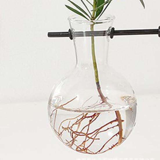 Yousheng 1/2/3Pcs Plant Terrarium with Wooden Stand Transparent Glass Bulb Vase Table Centerpiece Hydroponic Flower Holder Plants Container Decoration