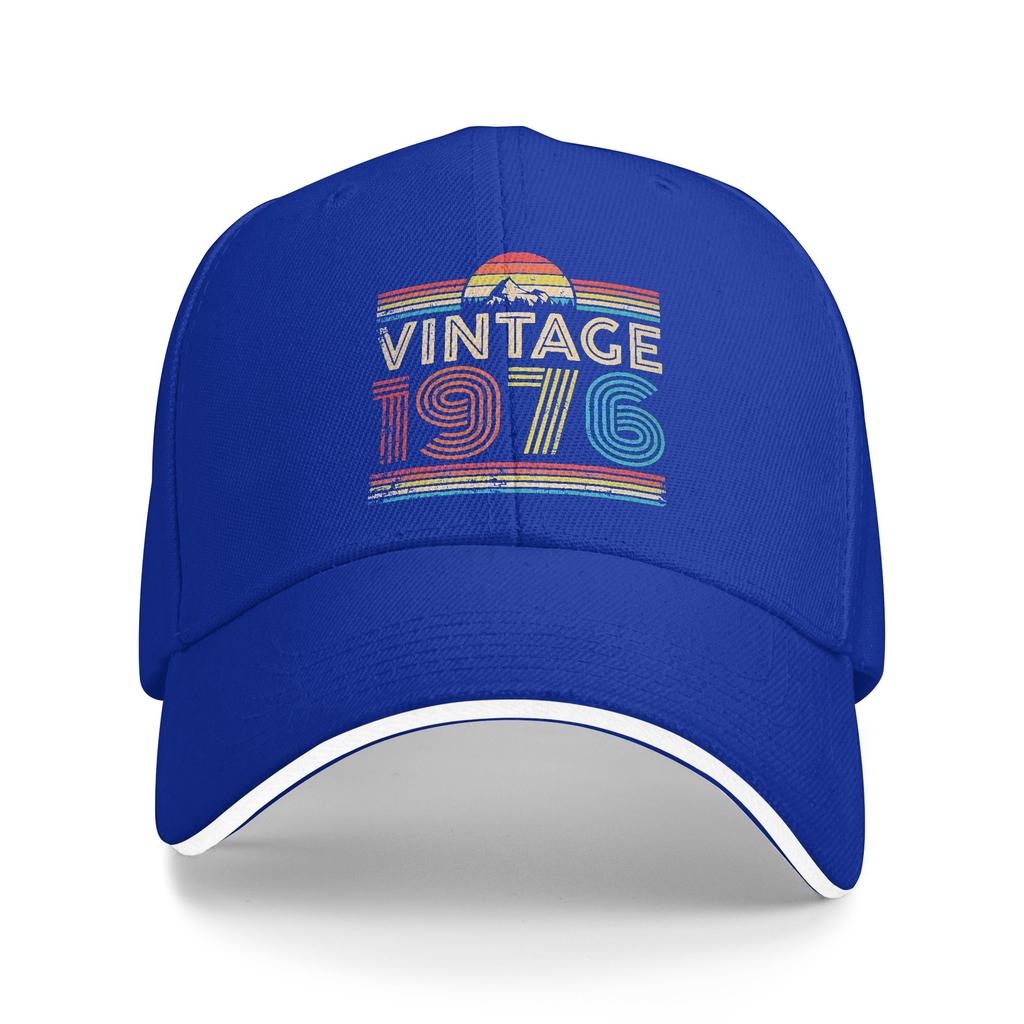 Vintage 1976 Limited Edition 50 Year Old Casual Baseball Cap Camping Hip Hop Hats Summer SunProof Men Streetwear Baseball Caps