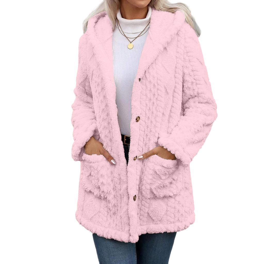 Womens Winter Coats Warm Plush Jackets Open Front Long Sleeve Cardigan Trendy Fuzzy Outerwear