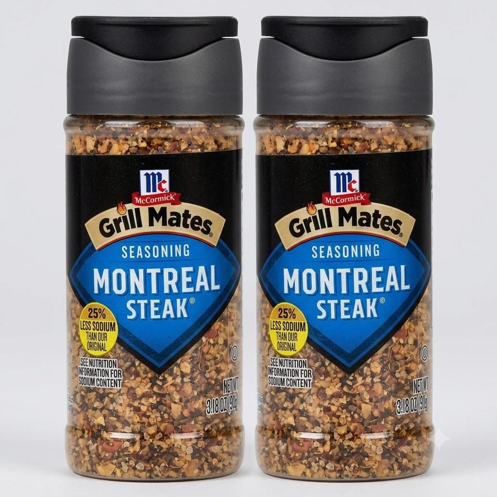 McCormick Grill Mates Montreal Steak Seasoning, 25% Less Sodium, 90g (3.18oz)