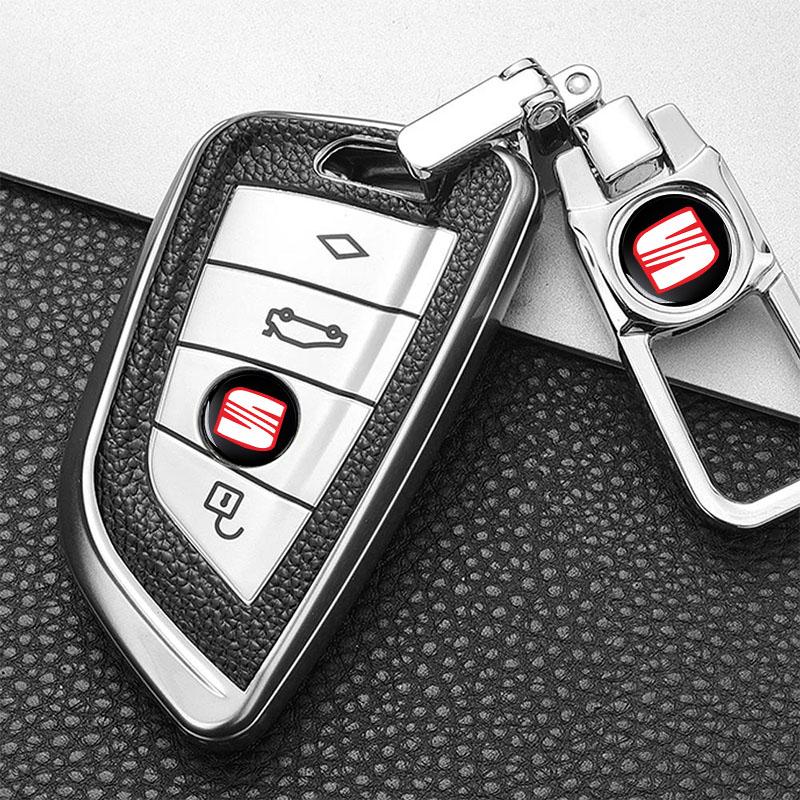 2/5/10Pcs 14mm Car Remote Key Fob Emblem Badge Radio Button Sticker For SEAT Leon FR Altea Ibiza Toledo Cordoba Alhambra Arona Ateca Exeo