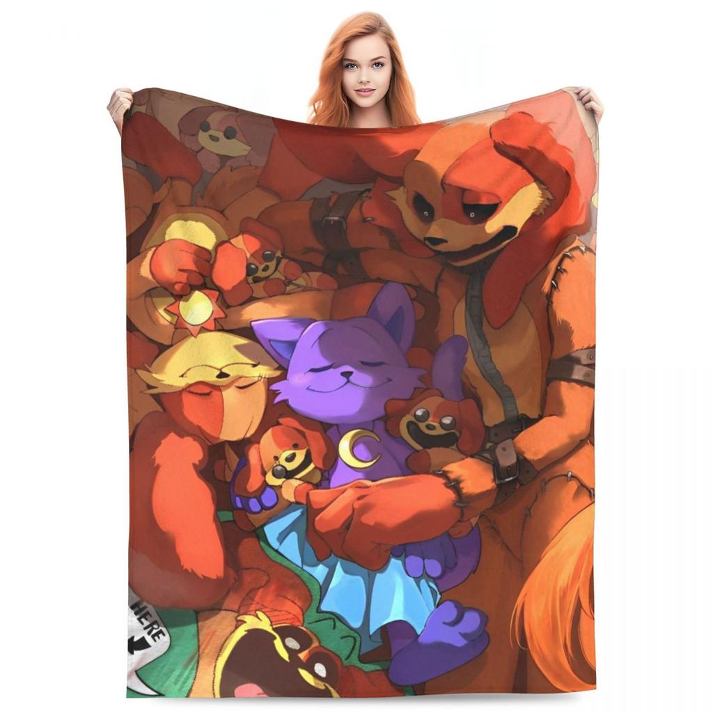 Catnap Knitted Blanket Velvet Cartoon Toy Ultra-Soft Throw Blanket for Airplane Travel Bed Rug