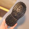 Boys Girls Winter Inside Padded Velvet Warm Boots British Style Non-Slip Snow Shoes Side Zipper Design Short Boots Leather Boots