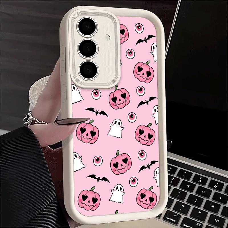 Handyhülle für Samsung Galaxy S26 S25 Ultra S24 FE Rosa Stil Totenkopf Hexe Schale S23 Plus S22 + S21 S20 5G Weiches Silikon Funda