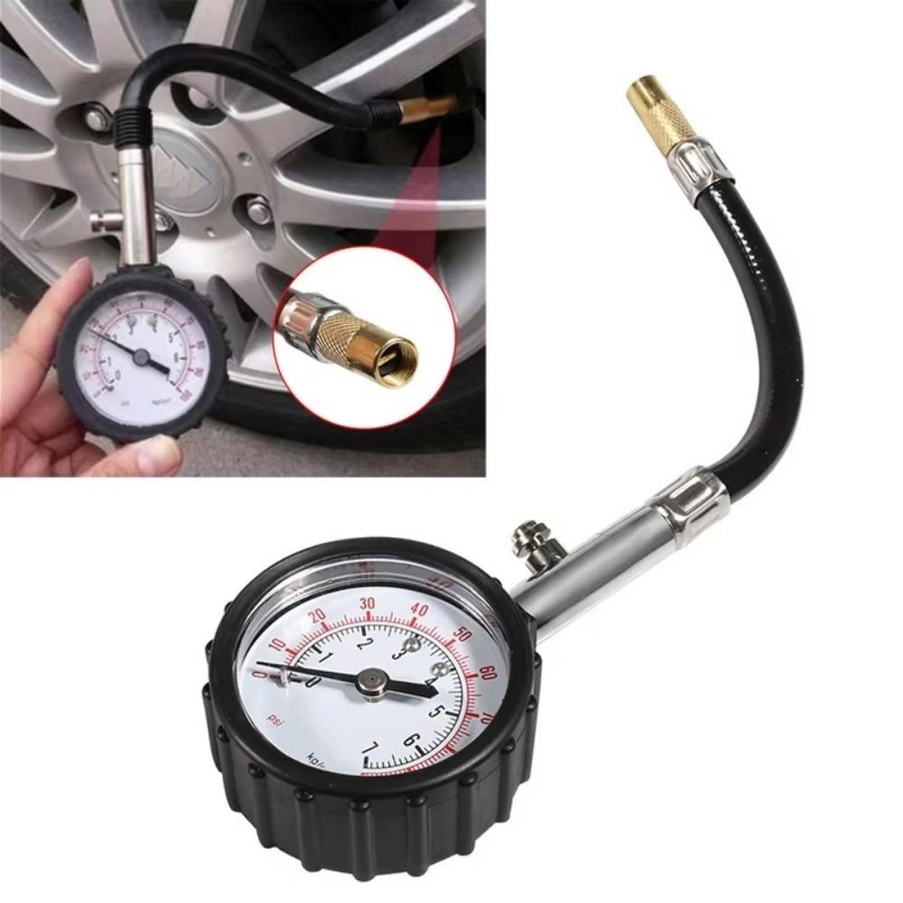 High-Precision Tire Pressure Gauge Long Tube Pressure Meter Tyre Air Tester  Vehicle Inspection