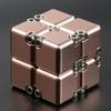 Edc German Cube Premium Aluminum Alloy Fidget Toy Pocket-Sized Infinity Flip Cube Gadget Stress Anxiety Relief For Adults Kids
