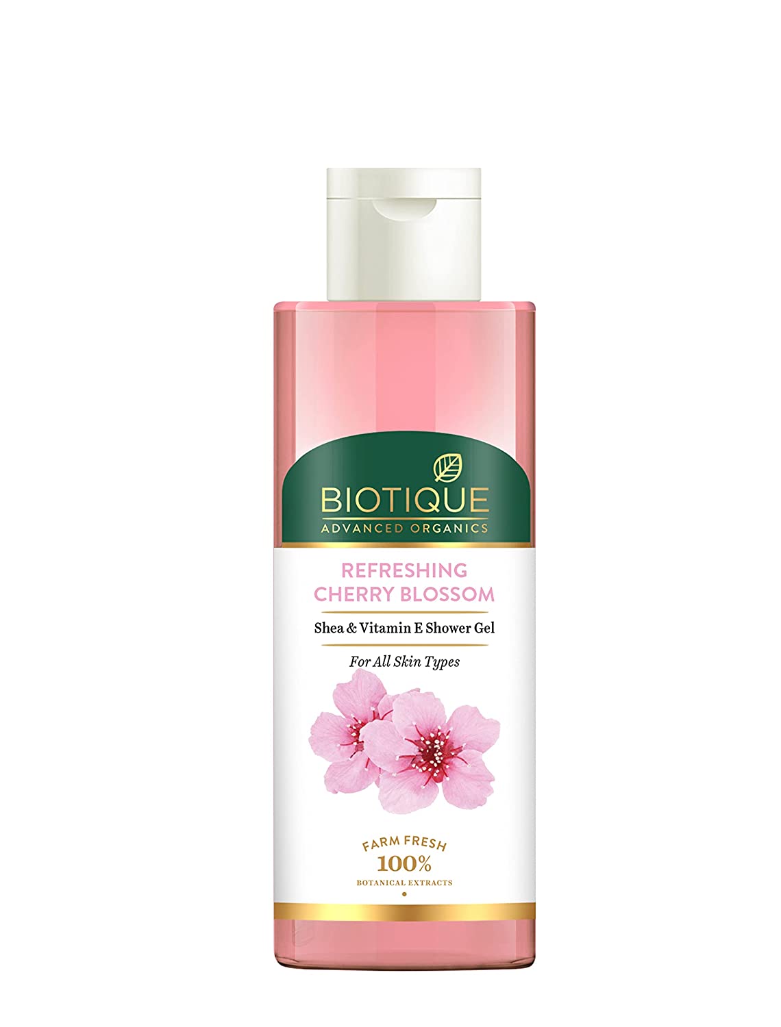 

Biotique Advanced Organics Освежающий гель для душа с цветками вишни, маслом ши и витамином Е (200мл)