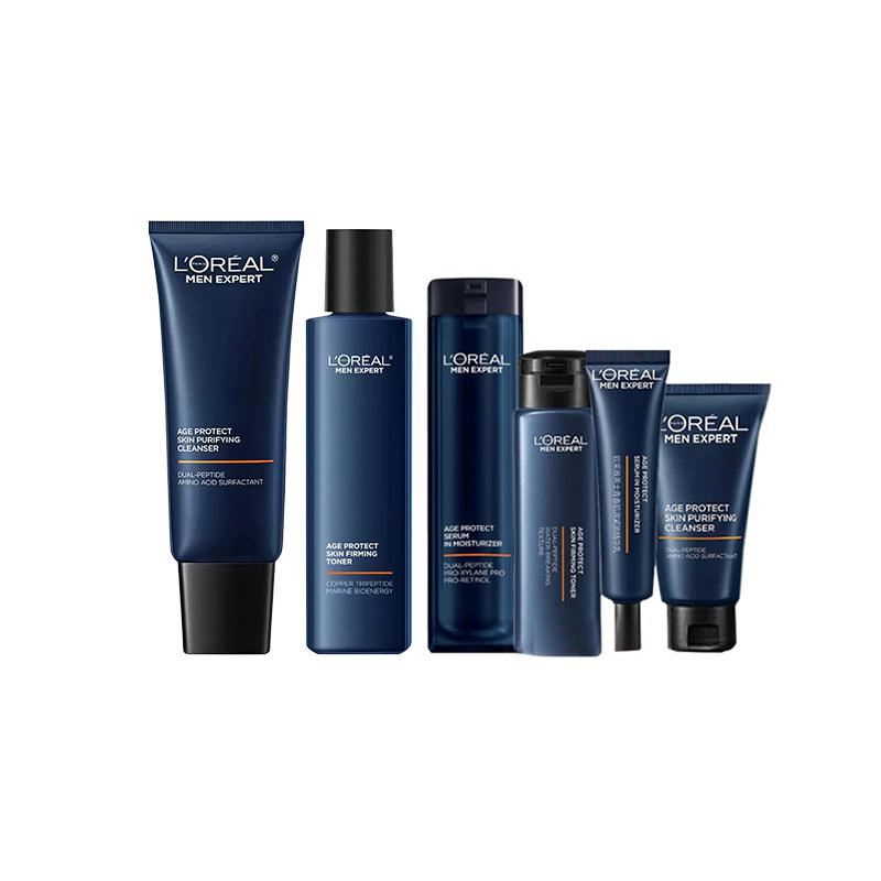 Loreal Paris Men s Moisturizing and Emulsifying Skin Care , Moisturizing, Cleansing and Firming, Mens youthful muscle source set-six-piece set