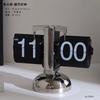 Retro Luxury Flip Desk Clock Mechanical Table Timepiece Creative Digital Display for Living Room Decorative Mantel Clock