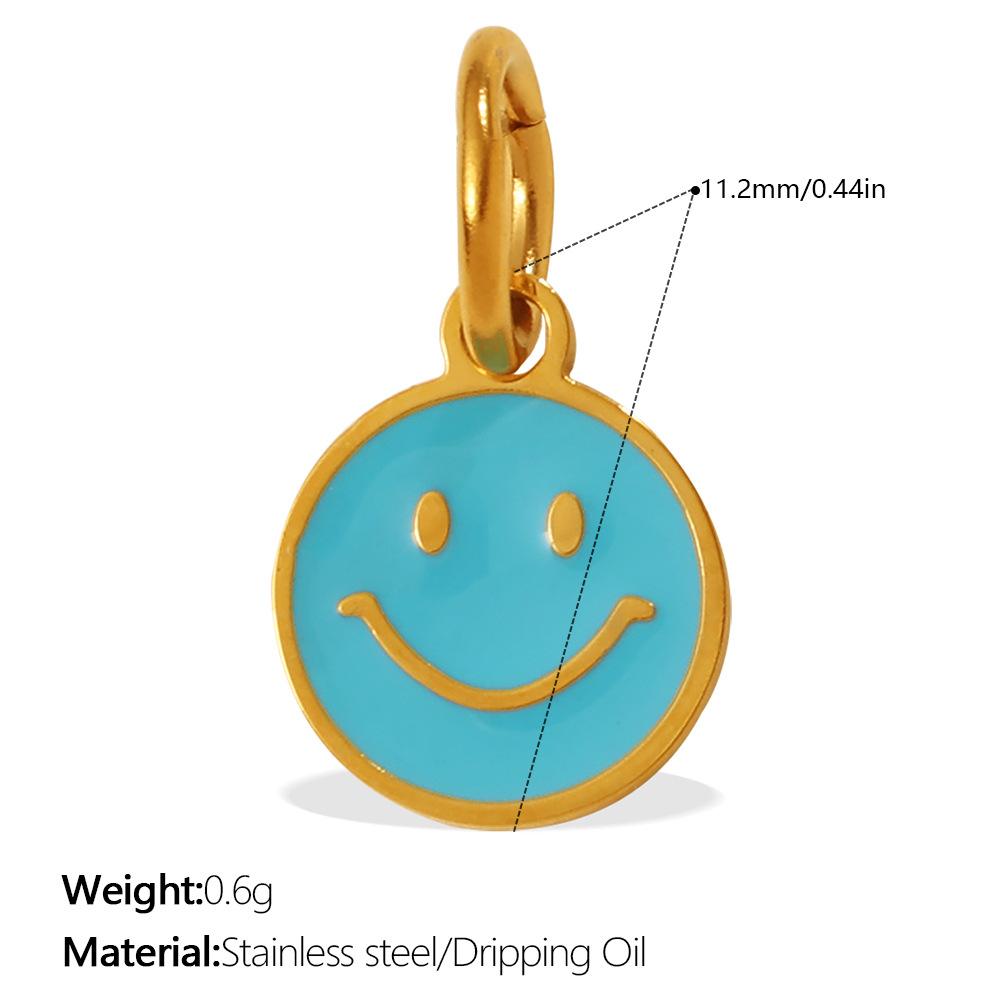 European and American New Fashionable Versatile DIY Taxi Smiley Face Pendant Accessories Colorful and Diverse Style Pendant