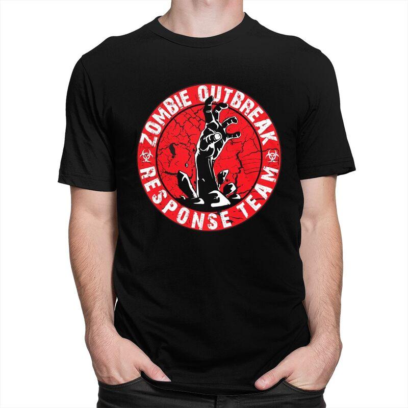 Custom Fashion Zombie Outbreak Response Team T Shirts Men Tshirts Streetwear Tee Tops Oversized Tshirts Merch