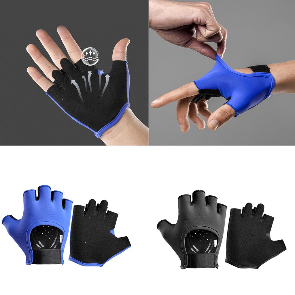 Nonslip Breathable Sports Glove Half Finger Fitness Glove Fingerless Cycling Glove for Weight Liftings, Training