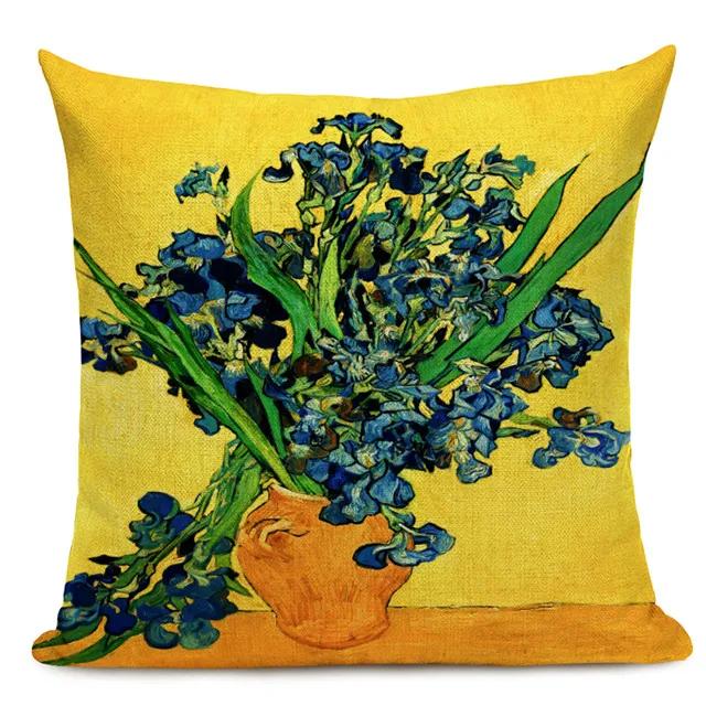 Van Gogh Oil Painting Art Decorative Cushion Cover Throw Pillow Case for Sofa, Car , and Office Decor 45x45CM Pillow Cover