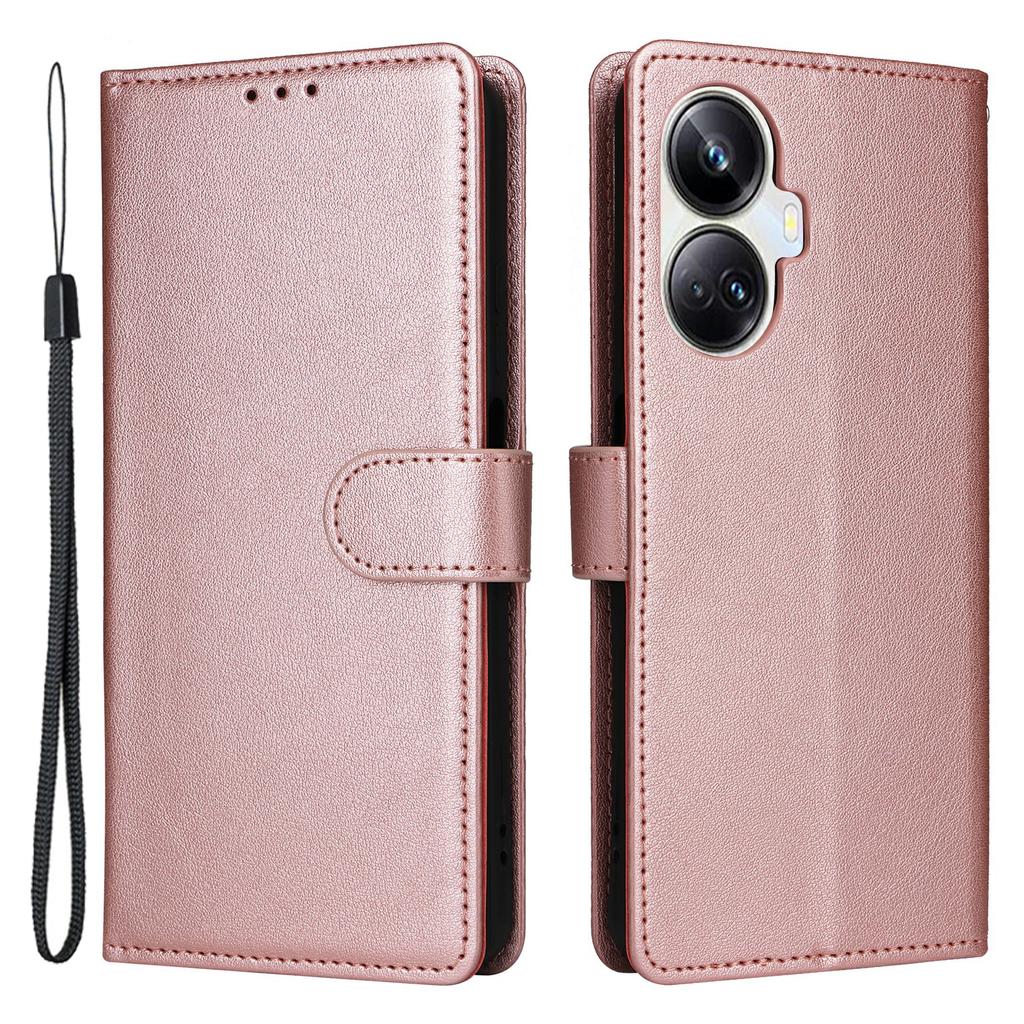 For Realme 10 Pro+ 5G Case PU Leather Phone Cover with Viewing Stand/3 Card Holder