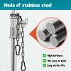 2 Pcs Gate Chain Lock Stainless Steel 20 Inch Link Gate Latch with Spring Buckle Weatherproof for Outdoor Fence Pet Cages Yard