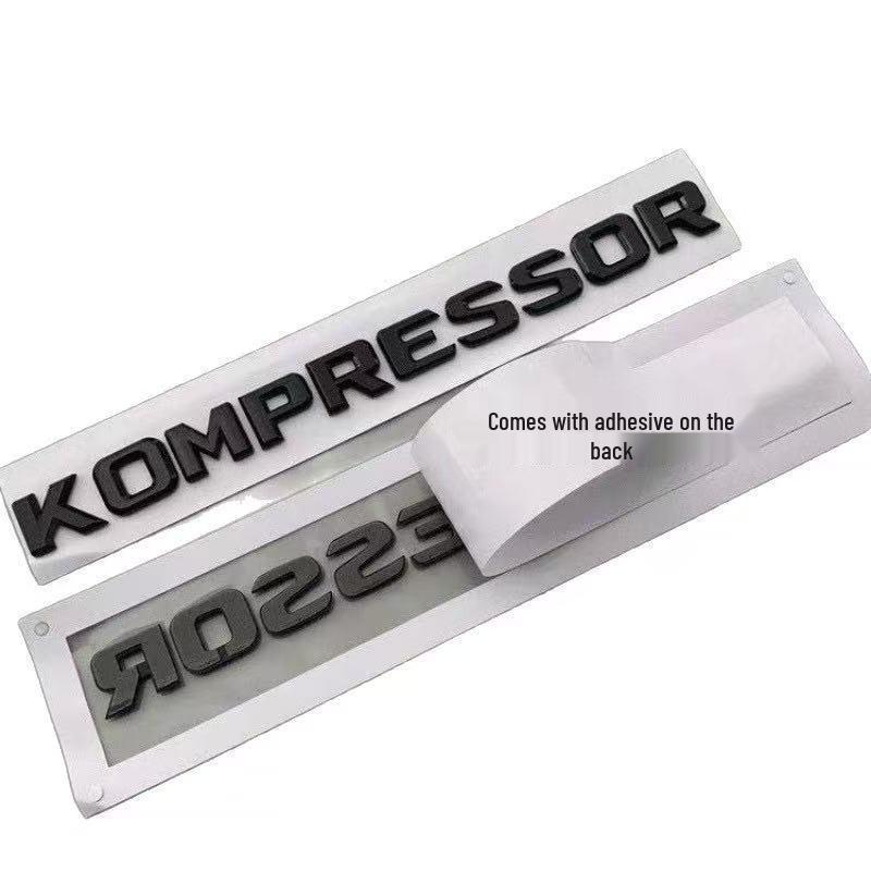 Compatible with Mercedes-Benz C-Class/E-Class C200/C180/E300 Rear Tail KOMPRESSOR Car Emblem Sticker.