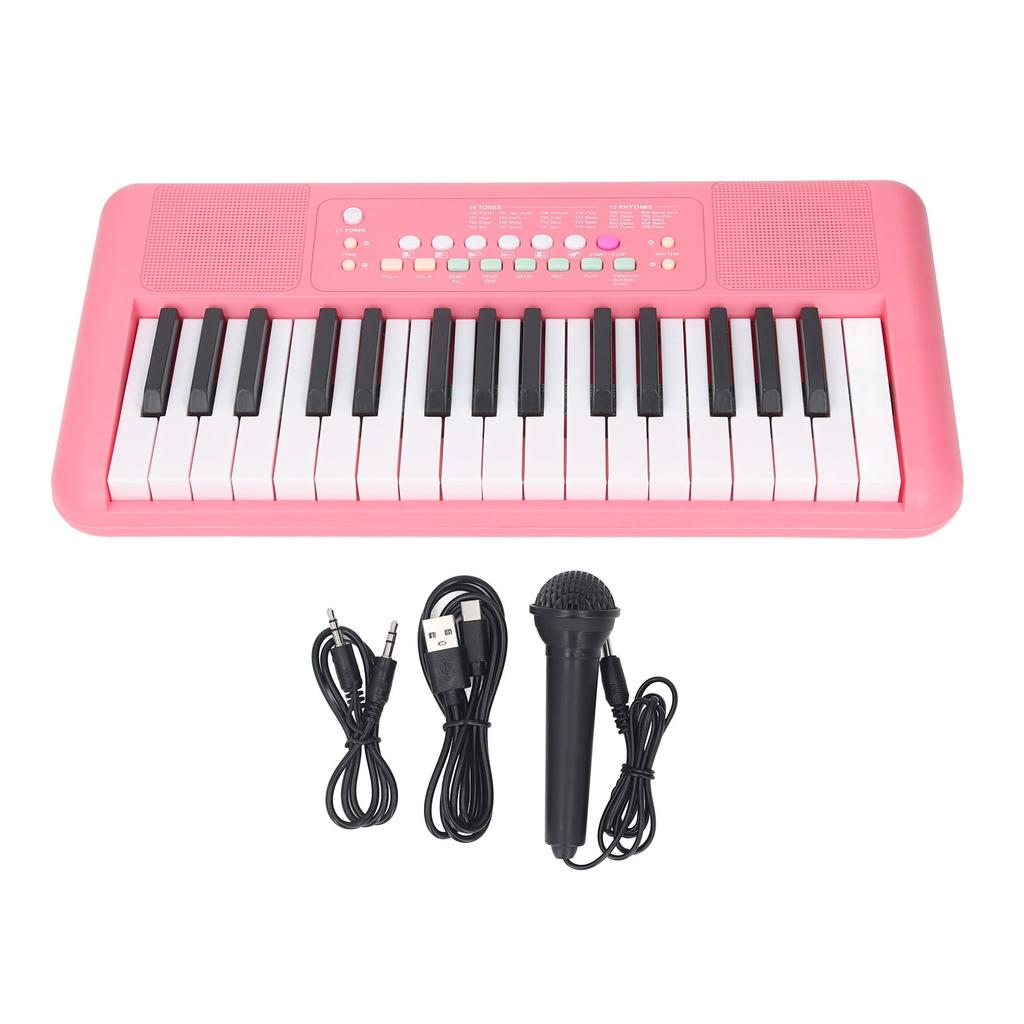 32 Keys Electronic Multifunctional Keyboard 16 Tones and 10 Rhythms 10 Demos Portable Keyboard