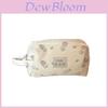 Canvas Makeup Bag Large Capacity Portable Travel Organizer With Tulip Pattern For Women And Girls