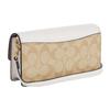 Coach Eliza Removable Shoulder Strap Signature Coated Canvas With Smooth Leather Crossbody Bag Small Women crossbody bag Cream Light-Brown CR527-IMDQC
