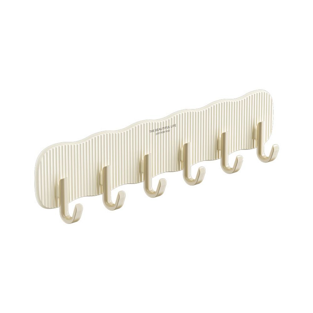 Wall Mounted Six Rows Hooks Heavy Duty Kitchen Storage Hook Towels Robe Hook  Home Organization