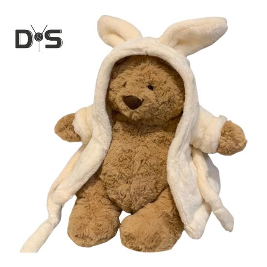 

Кукла-медведь Варфоломей, симпатичное чучело, мягкий плюшевый мишка для комфорта и радости, украшения на день рождения, подарки для детей, подруг коричневый