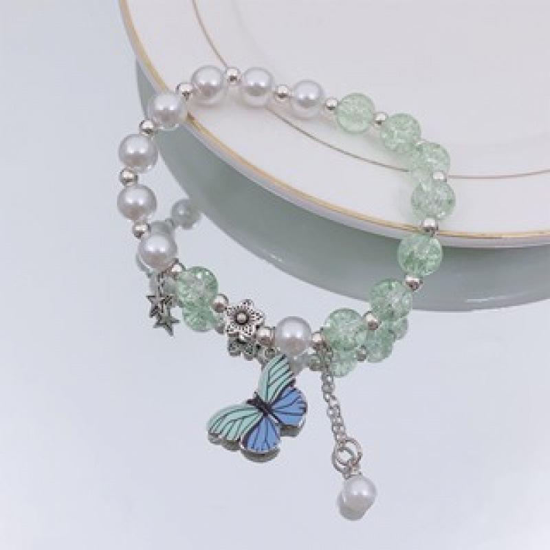 Lily of the Valley Butterfly Bracelet - Multi-Style Beaded Star & Moon Design
