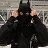 High Street Funny Style Personality Black Cartoon Batman Mask For Halloween Cosplay Masked Hat