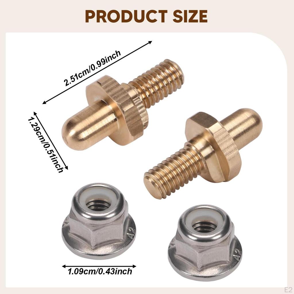 2 Pieces Grill Door Hinge Pins with Nuts Rustproof Parts Easy Installation for BBQ Premium