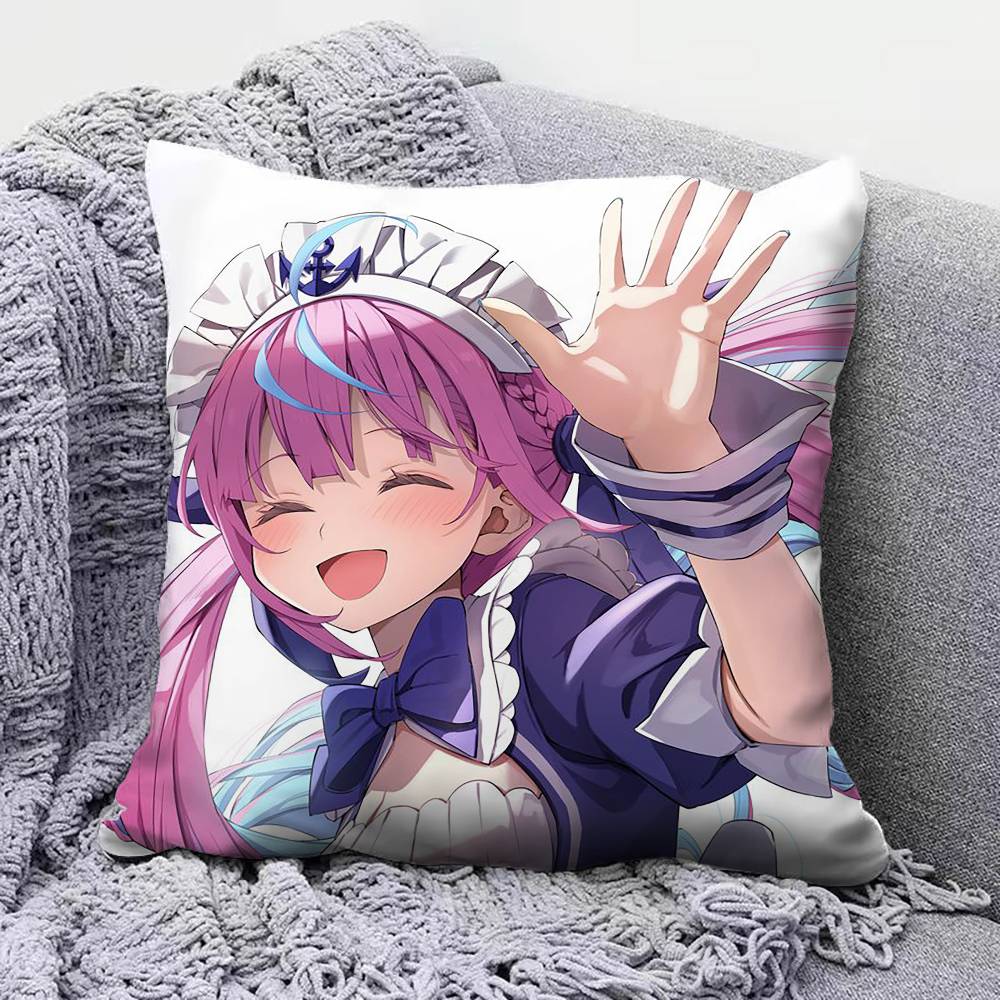 Minato Aqua Cute Home Sofa Cushion Covers and Aecorative Custom Pillow Covers