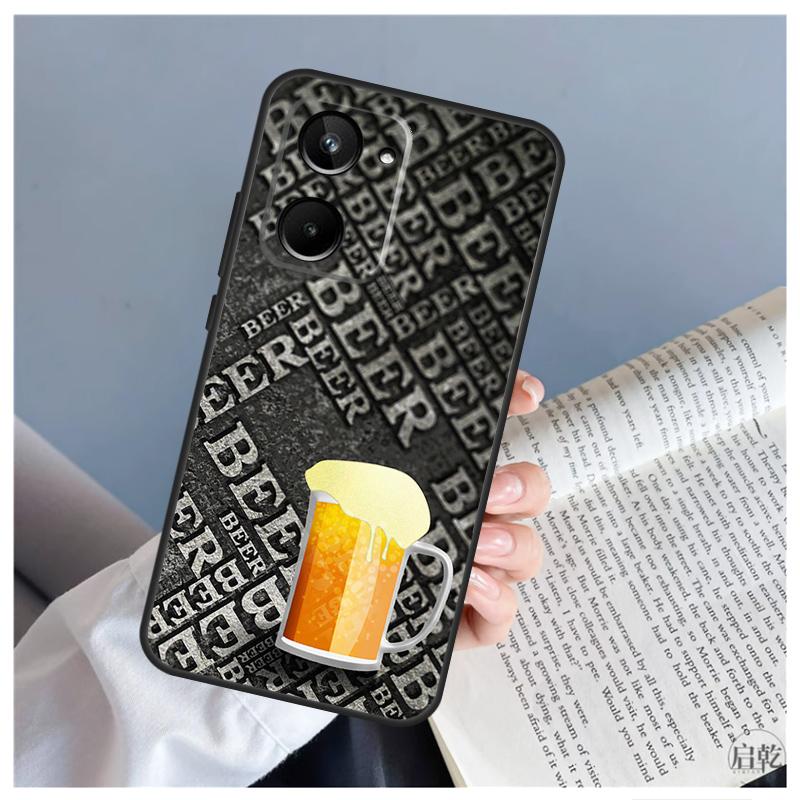 Beer Cup For Realme 9 10 11 12 Pro Plus GT5 C67 C55 C53 C35 C33 C30 C25s C21Y C15 GT3 GT Neo 5 Case