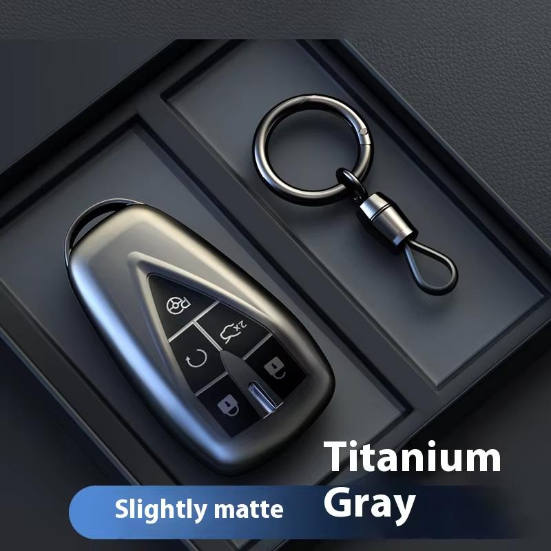 Titanium Gray For Changan Cs35 Plus Cs75Plus Cs55Plus Eado Uni-T Oushang X5 X7 Ev 5 Button Remote Car Key Case Cover Fob Holder