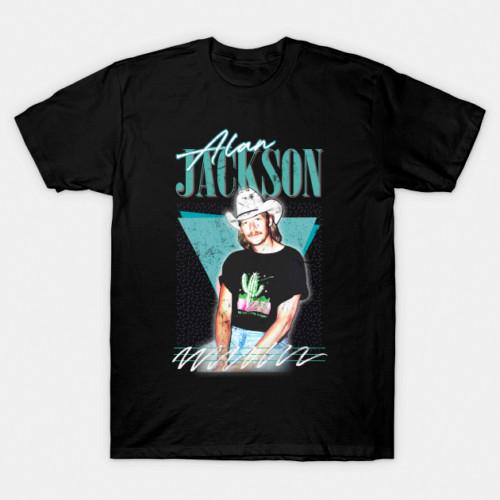 Alan Jackson Graphic FadedStyle Black Shirt Unisex S345XL   Unisex T-Shirt XL