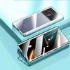 Protect Anti Peeping Privacy Double Sided Tempered Glass Phone Case For Redmi 12 13 14 Pro Plus 5G Metal Magnetic Cover