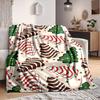 1Pc Christmas Tree Blanket Soft And Comfortable Casual Warm Camping Travel Christmas Halloween Gift M91716