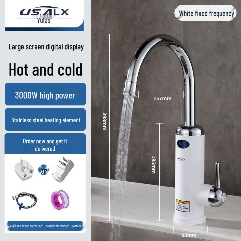 Stainless Steel Electric Faucet with Intelligent Temperature Control for Instant Hot and Cold Water