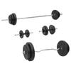 vidaXL Dumbbell and Bar Set with Plates 90 Kg