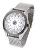 Millimetro IV MLIV000SSWH Trifoglio Italia MILLIMETRO IV 4th Generation Automatic Watch Rotating Disc White Dial Stainless Steel Mesh Strap Italian