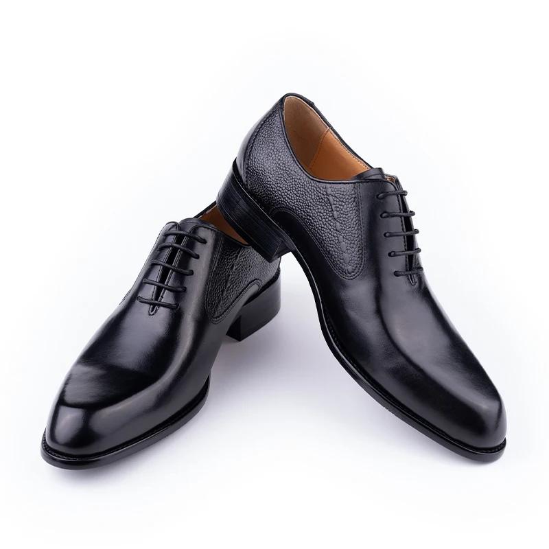 Fashion High Quality Handmade Oxford Casual Business Work Shoes Formal Men Shoes Fashion Dress Genuine Leather Lace Up Comfortable Shoe