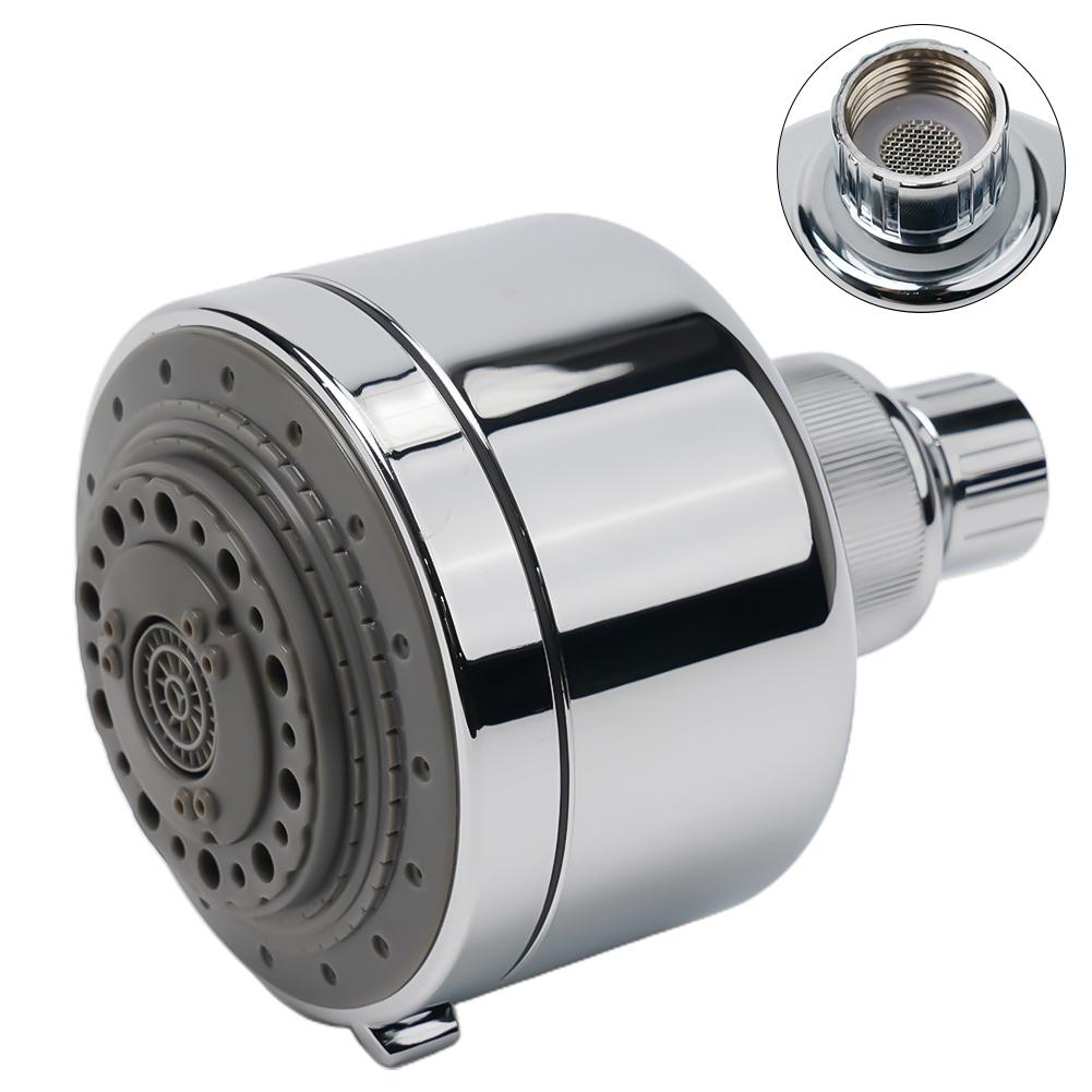 Bathroom Shower Head Multifunction Pressurized Removable Rotating Shower Head Top Sprinkler 5-setting Adjustable