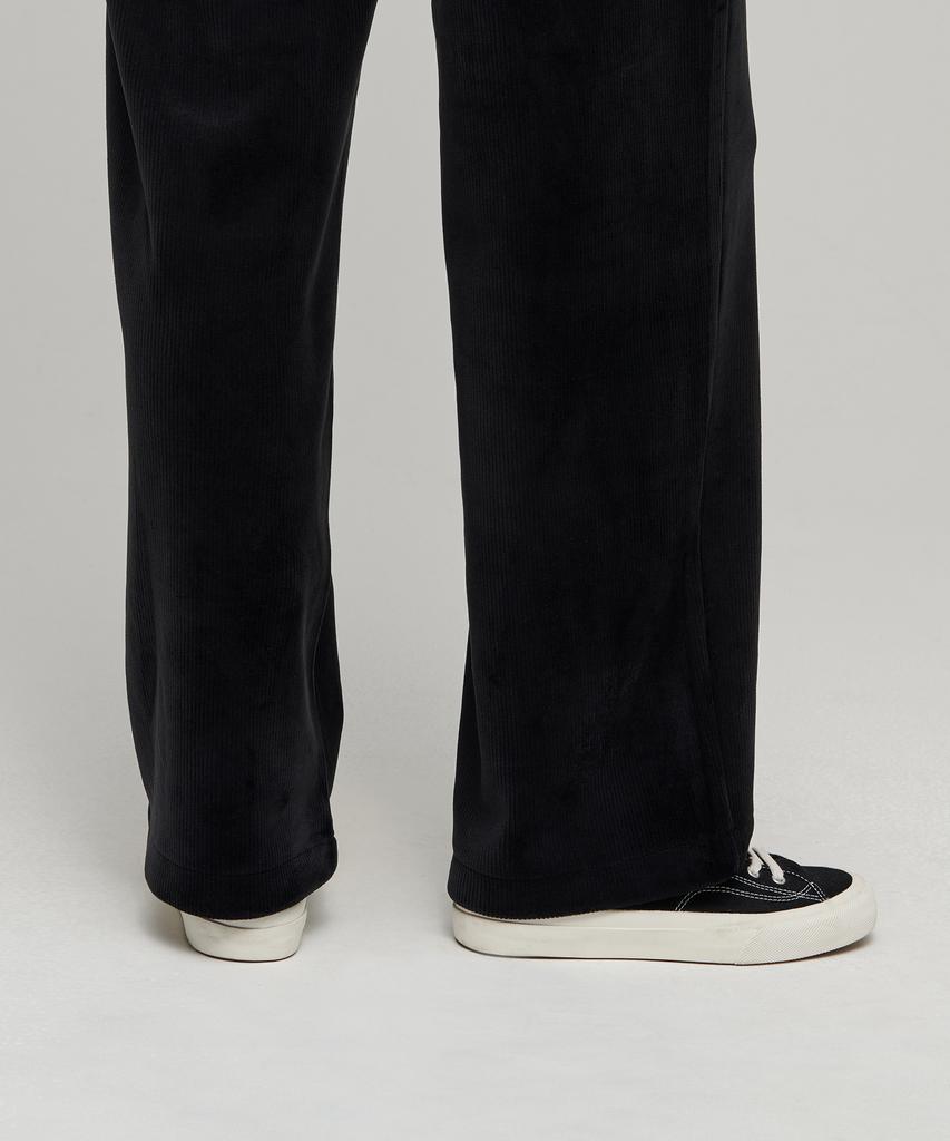 MUSINSA STANDARD WOMAN Women'S Velour Corduroy Lounge Pants [Black]